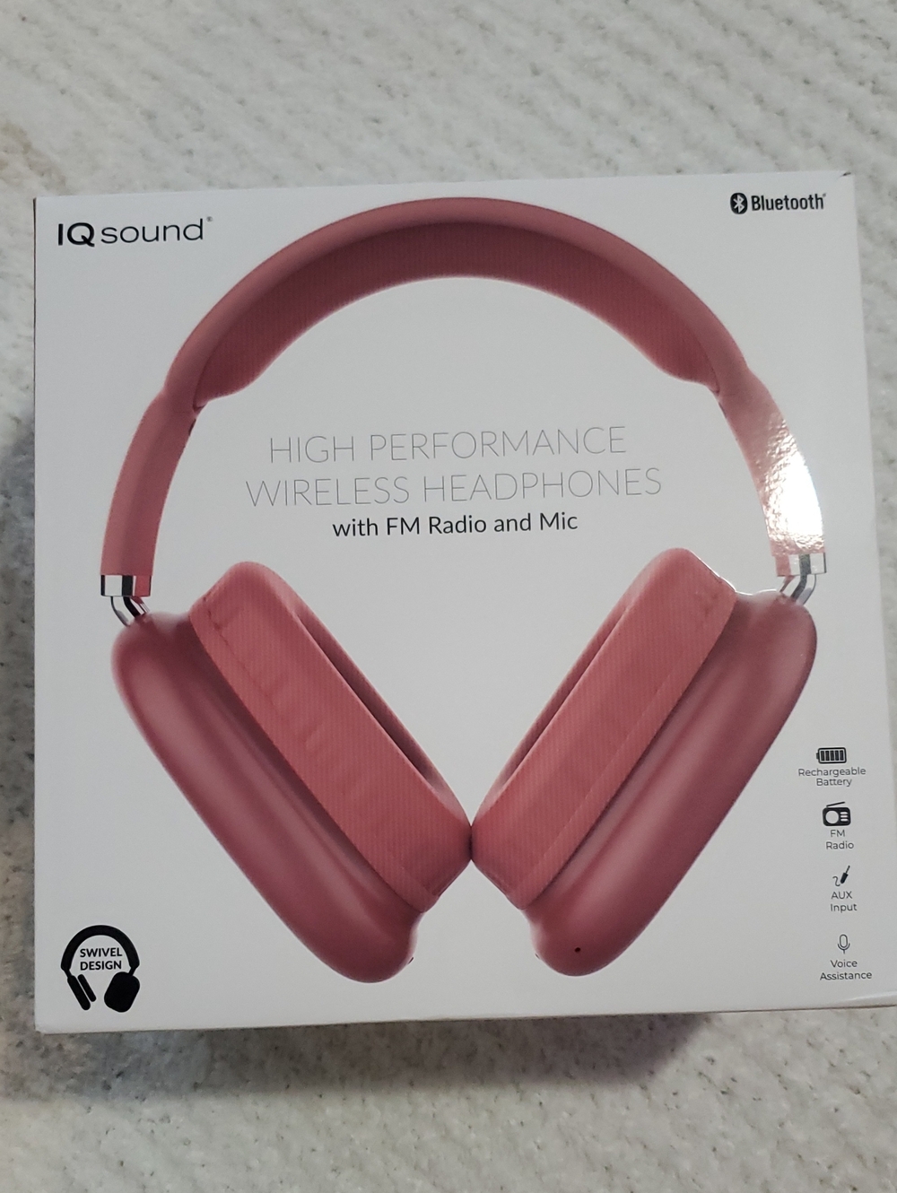 High Performance Wireless Over-Ear Headphones - Rose Pink